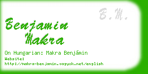 benjamin makra business card