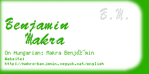 benjamin makra business card